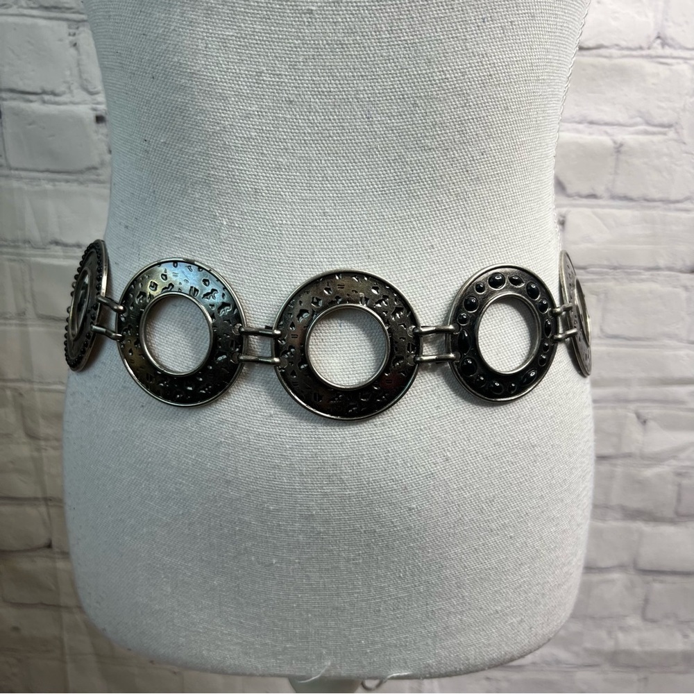 Silver Boho Chain Statement Belt One Size